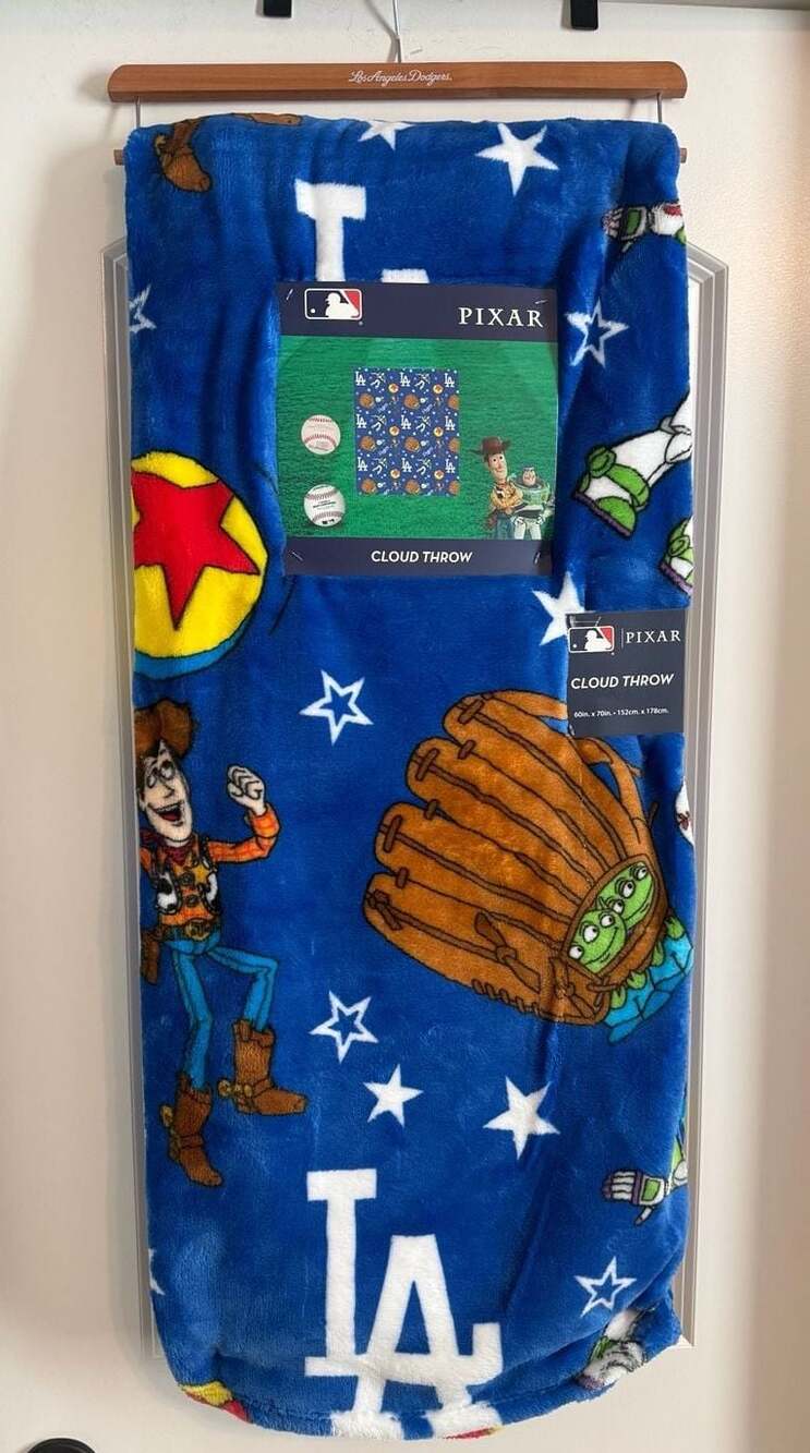 MLB Los Angeles Dodgers Pixar Toy Story Cloud Throw Blanket 60x70